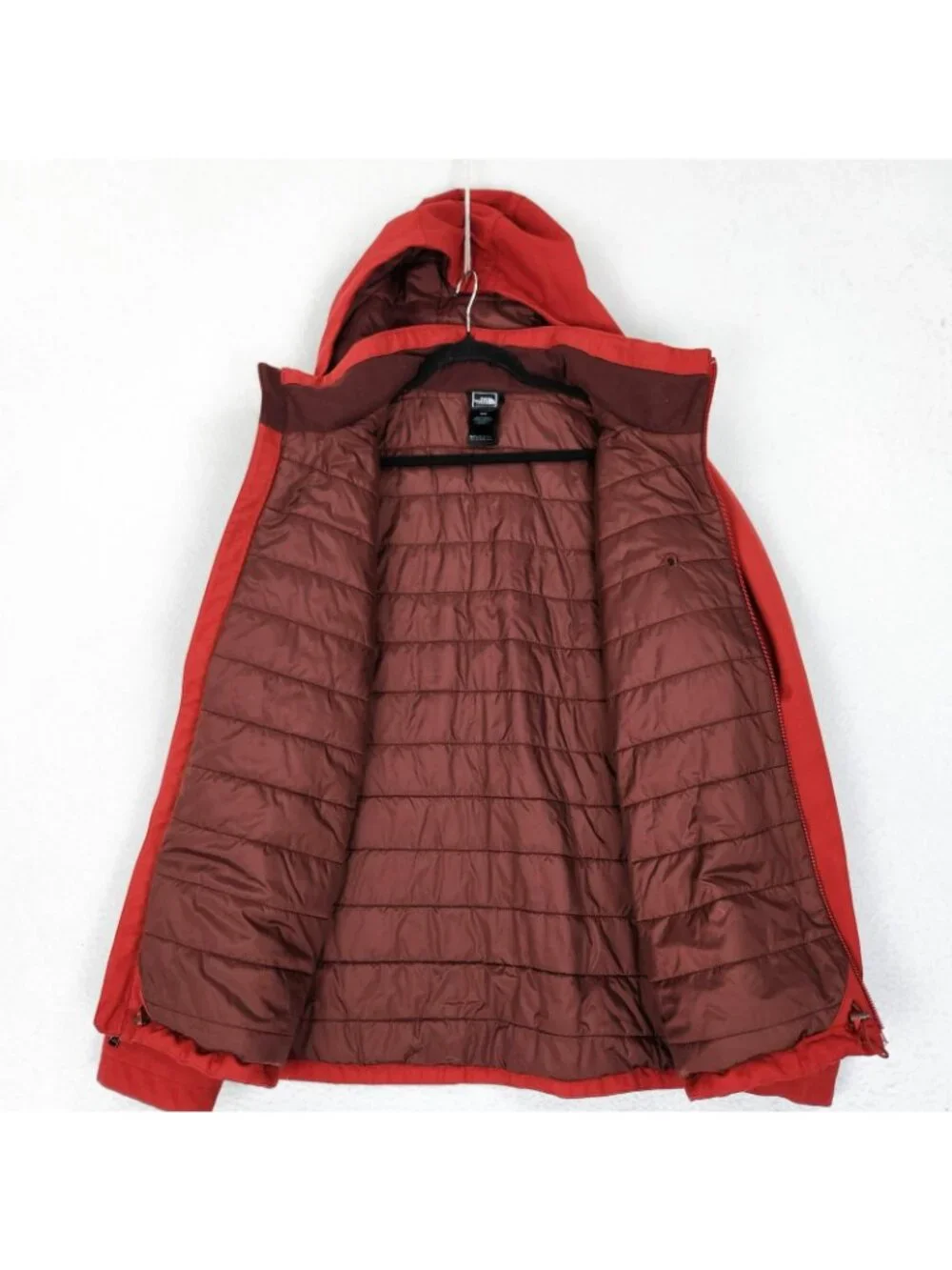 The North Face Jacket Mens Medium Red Windwall Hooded Softshell Primaloft